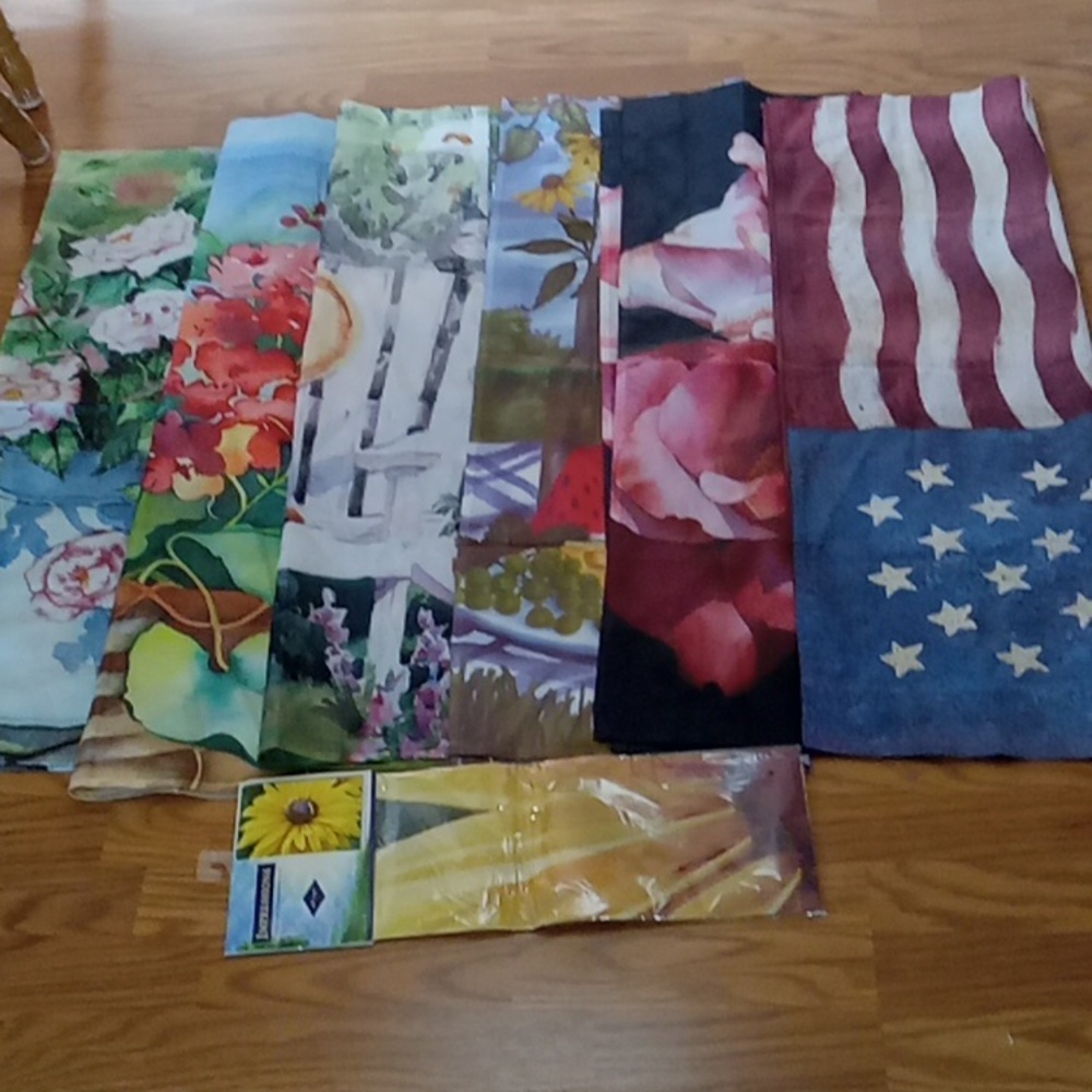 7 Spring/Summer Patriotic Flower Decorative Flags House Banners Black eyed susan
